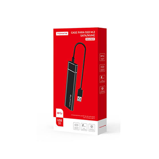 Case P/ Ssd M.2 Sata/Nvme Tomate Mcs-M231