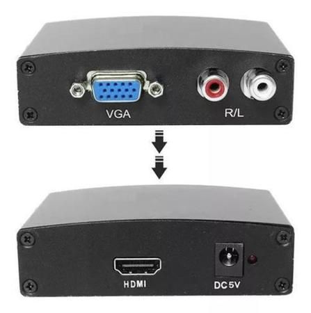 Conversor Vga + Áudio  R/L Para Hdmi