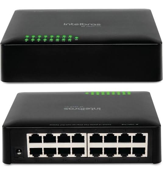 Switch 16 Portas Fast Ethernet - Sf 1600 Q+ - Intelbras