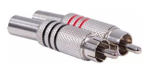 Conector Rca Vermelho/ Preto