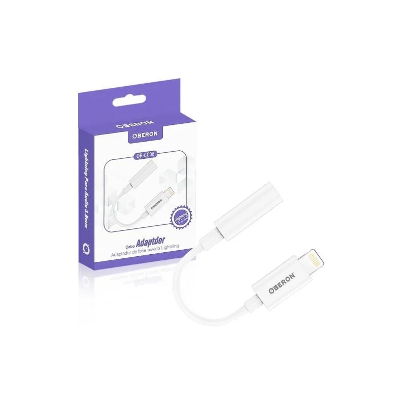 Cabo Adaptador De Audio Para Iphone - Or-Cc06 - Oberon