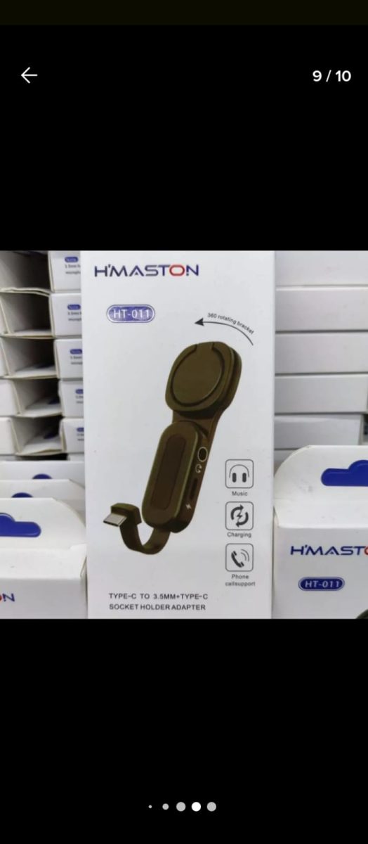 Adaptador Tipo C P/ Carregamento Tipo C E P2 - Ht-011 - Hmaston