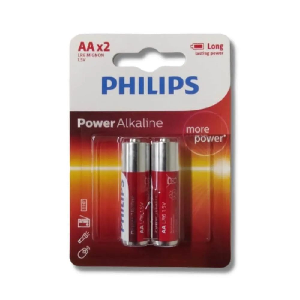 Pilha Alcalina AA alcalina Phillips 2un