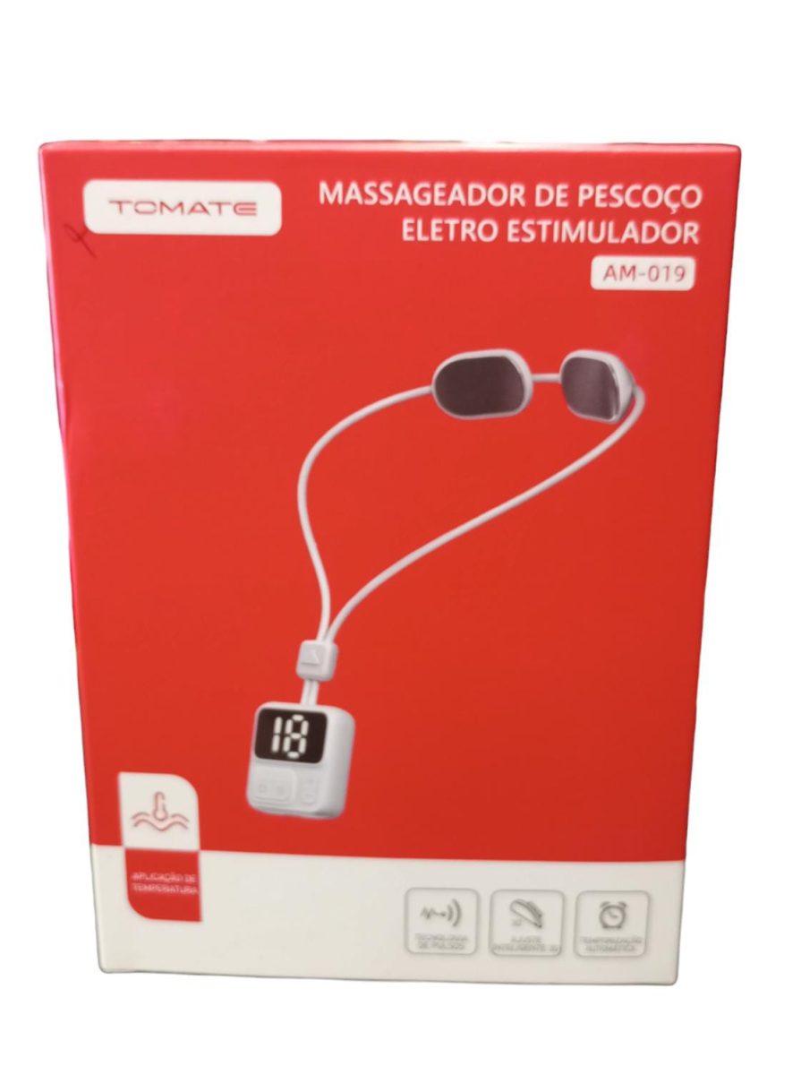 Massageador de pescoço eletro estimulador - AM019 - TOMATE