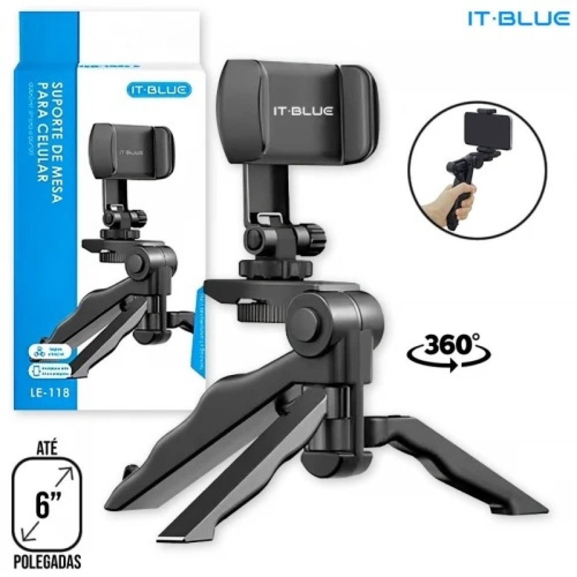Suporte De Mesa Para Celular It-blue Le-118