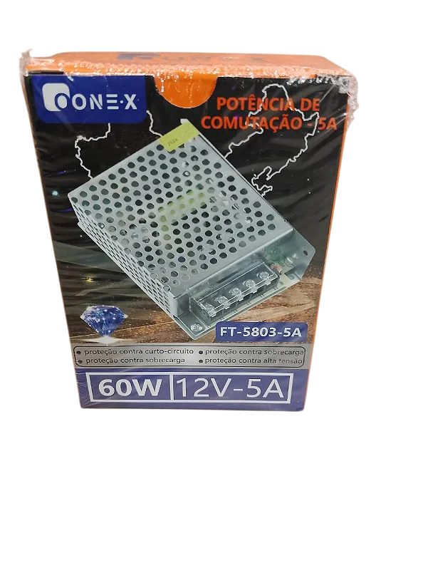 Fonte Chaveada Bivolt 12v 5A - Onex - FT-5803-5A