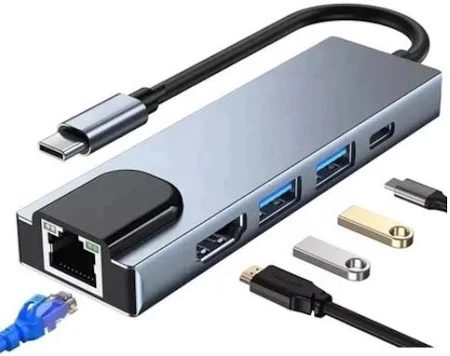 Adaptador Tipo-C 5 em 1 Tomate MTV-620
