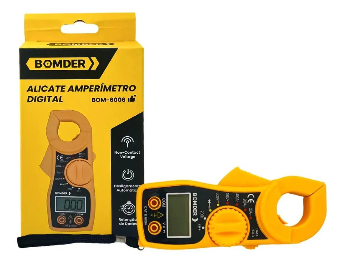 Alicate Amperímetro Digital - Bom-6006 - Bomder