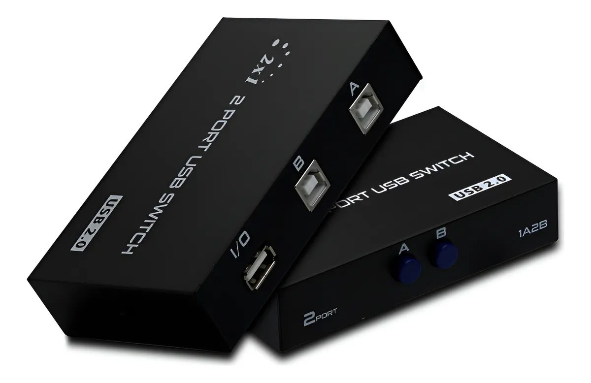 Chaveador Switch Usb Para Impressora 2 Portas 2x1 - Kp-Sw101 - Knup
