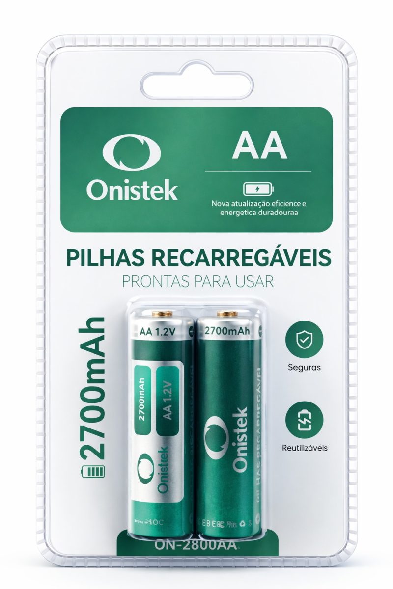 Pilha Aa Recarregavel 2un - Onistek