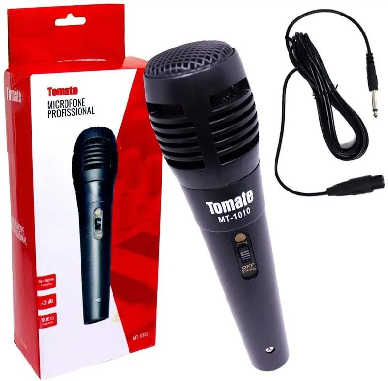 Microfone c/Fio Profissional - Mt-1010 - Tomate
