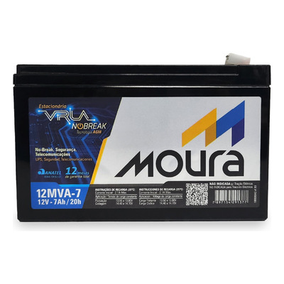 Bateria 12V 7A - NOBREAK - Moura
