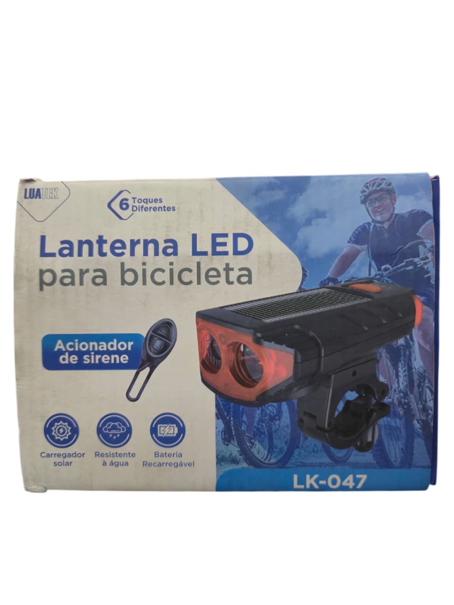 Lanterna Para Bike c/ Sirene - Lk-047 - Luatek