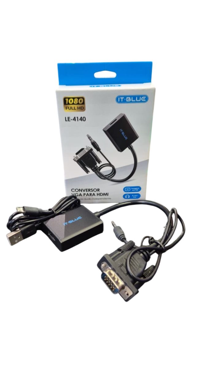 Conversor Vga Para Hdmi + Áudio - It-Blue - Le-4140