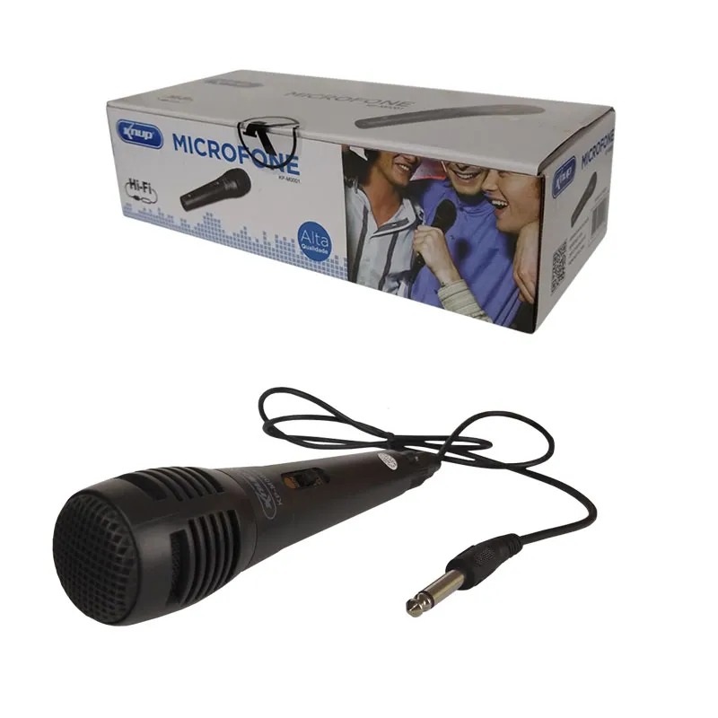 Microfone C/Fio - Kp-M0001 - Knup