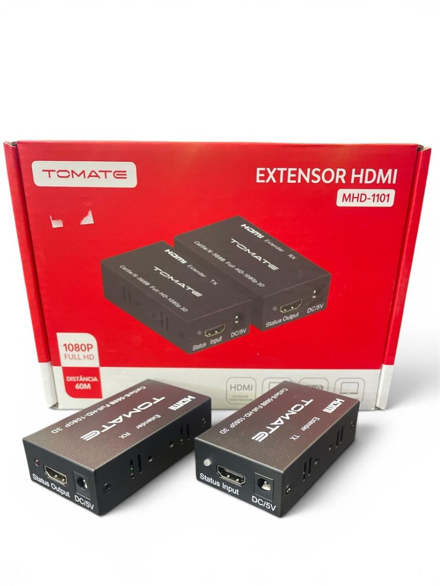 Extensor HDMI x Cabo De Rede 60m - Mhd-1101 - Tomate